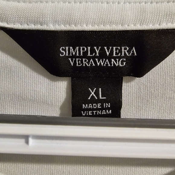 Simply Vera - Vera Wang, White Tee, Size XL - Picture 2 of 8